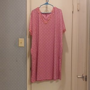 Secret Treasures Pink Polka Dot Nightgown